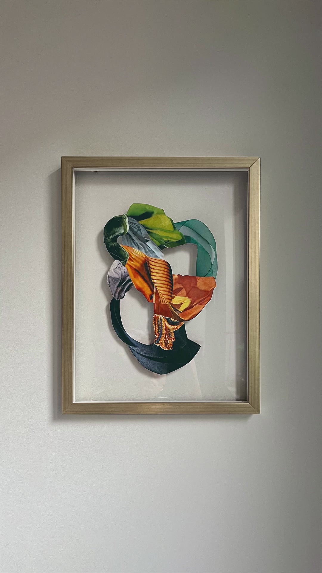 Print mocked up in different frames and over different wall colors shows versatility